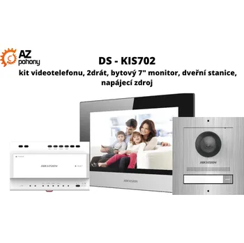 DS-KIS702 kit videotelefonu, 2drát, bytový 7&quot; monitor, dveřní stanice, napájecí zdroj