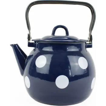 Konvice na čaj Novomoskovskaya posuda Smaltovaný čajník - 3.5 l modrý