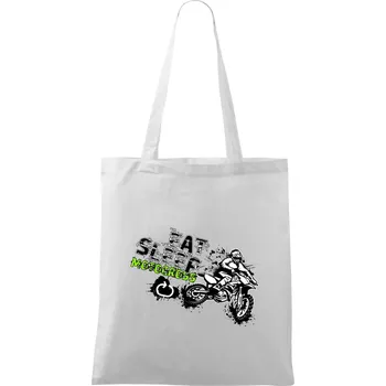 Nákupní taška Eat Sleep Motocross - Taška bavlněná - 42 x 38 cm ( Bílá )