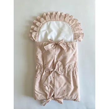 Zavinovačka Zavinovačka s tkanicemi a kanýrem světle růžová puntíky