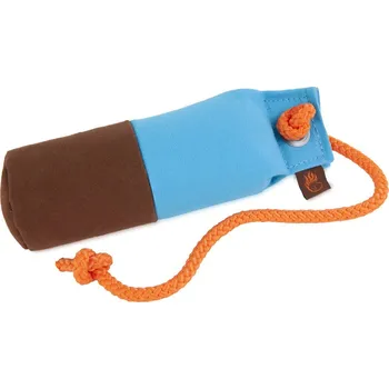 tréninková pomůcka pro psa Firedog Long-throw dummy marking 250 g baby modrý / hnědý