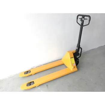 Paletový vozík se snadným rozjezdem.