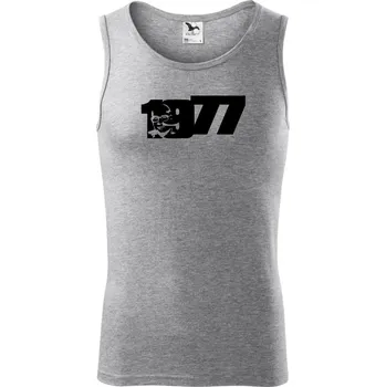 Husákovo dítě - 1977 - Tílko pánské Core - L ( Tmavě šedý melír )