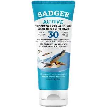 Přípravek na opalování Badger Opalovací balzám SPF 30 - bez vůně - 87 g