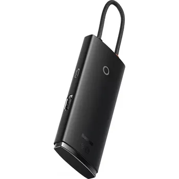 USB hub Baseus Lite Series BS-OH018 Hub Adapter Type-C 5-Port černý