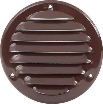 Větrací mřížka Ventishop KVMRh 100 kulatá kovová mřížka se síťkou proti hmyzu, hnědá