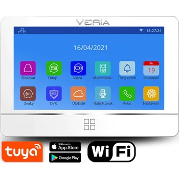 LCD VERIA 8277 B-W - Chytrá domácnost TuyaSmart, samostatný monitor 7 palcový,230V/24V adaptér, Tuya