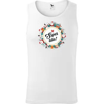 Vánoce - Super táta - Tílko pánské Core - M ( Bílá )