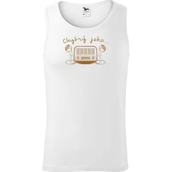 Chytrý jako rádio - Tílko pánské Core - L ( Bílá )