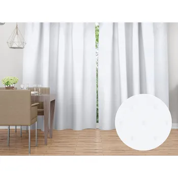 ubrus Dekorační závěs TF-084 Obdélníčky na bílém 150x140 cm