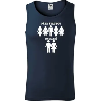 Před a po svatba - Tílko pánské Core - XL ( Námořní modrá (velmi tmavá - téměř černá) )