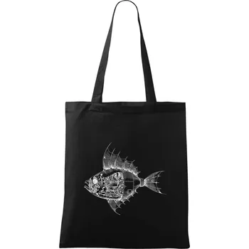 Steampunk ryba - Taška bavlněná - 42 x 38 cm ( Černá )