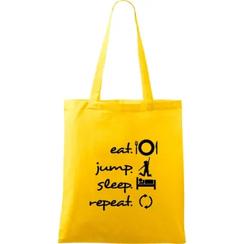 Eat jump sleep repeat - Taška bavlněná - 42 x 38 cm ( Žlutá )