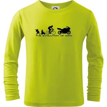 Chlapecké oblečení Evolution of man (supersport) - Triko dětské Long Sleeve - 158 cm/12 let ( Limetková )
