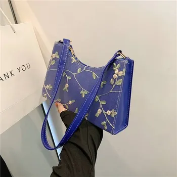 Kabelka Retro dámská kabelka | Kabelka s výšivkou - námořnictvo