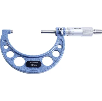 Accud 1599709 třmenový mikrometr 75 mm (max) Odečet: 0.01 mm DIN 863-1