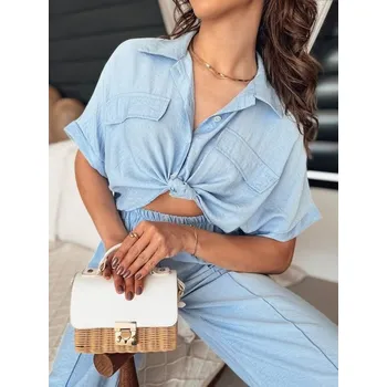 Dámská košile Dstreet Módní modrá dámská košile Gritan