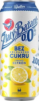 Pivo Zlatý Bažant Radler Citron bez přidaného cukru 0,0 % 0,5 l