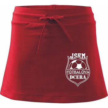 Dámská sukně Jsem Fotbalová dcera - Sportovní sukně - two in one - M ( Červená )