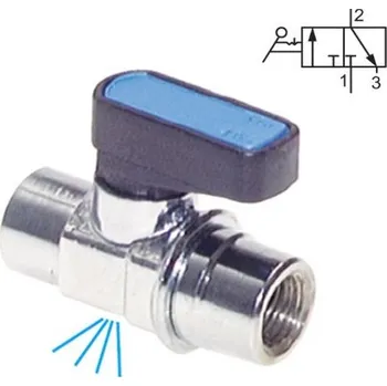 Ventil Noname kohout kulový s odvětráním G 3/8"vnitřní/vnitřní pro vzduch KH38MK