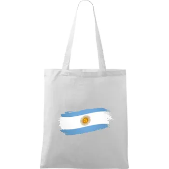 Argentina vlajka okousaná - Taška bavlněná - 42 x 38 cm ( Bílá )
