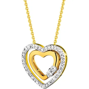 Náhrdelník Náhrdelník ze žlutého a bílého zlata s diamanty - 0,10 ct - ryzost 585 - 109.789