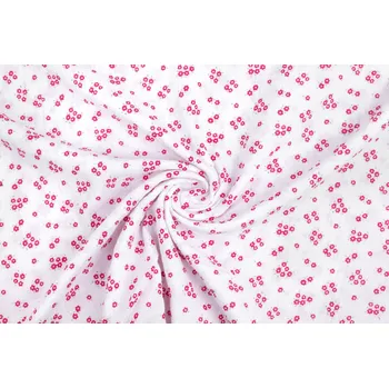 Fáčovina drobná růžová kvítečka na bílé