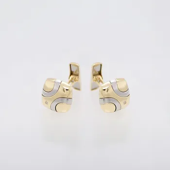 Manžetový knoflíček Lillian Vassago Manžetové knoflíčky se zirkonem v kombinovaném zlatě LLV36-GM004