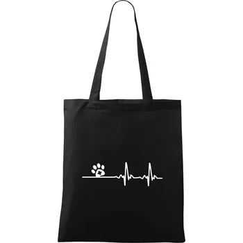 Veterinář EKG - Taška bavlněná - 42 x 38 cm ( Černá )