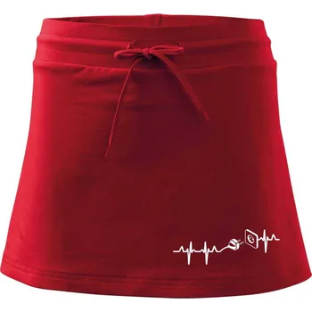 Dámská sukně EKG elektrikář - Sportovní sukně - two in one - L ( Červená )