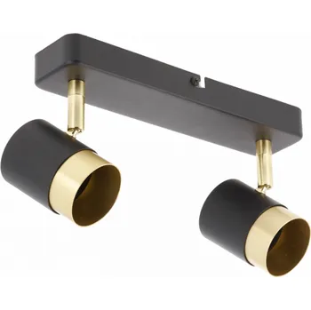 Stropní svítidlo ORIO, hliník, 24.0x5.5x14.0, IP20, 2*GU10, max. 50W, kulaté, černé