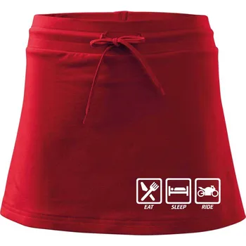 Dámská sukně Eat sleep ride - silnice - Sportovní sukně - two in one - XS ( Červená )