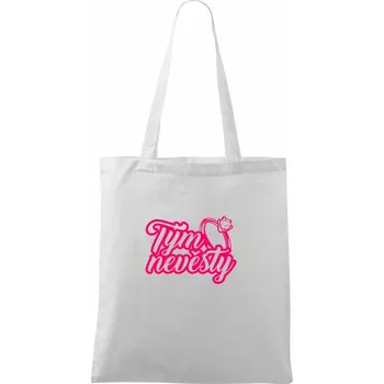 Tým nevěsty s prstenem - Taška bavlněná - 42 x 38 cm ( Bílá )