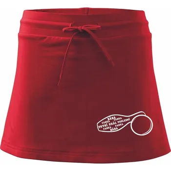 Dámská sukně Kuželky názvy - Sportovní sukně - two in one - XS ( Červená )
