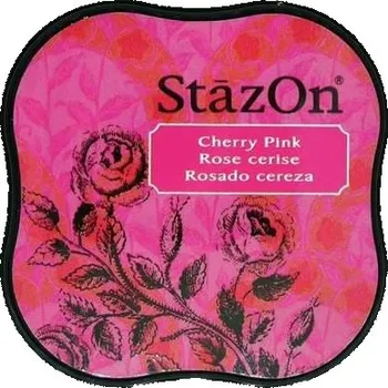 Razítková poduška Tsukineko voděodolný inkoust StazOn Midi, cherry pink
