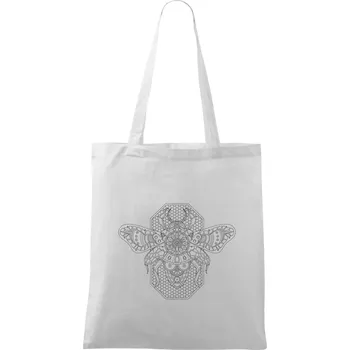 Nákupní taška Steampunk včela černobílá - Taška bavlněná - 42 x 38 cm ( Bílá )