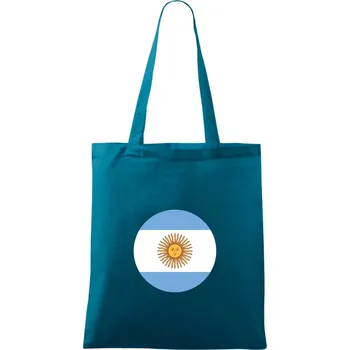 Argentina vlajka kulatá - Taška bavlněná - 42 x 38 cm ( Petrolejová )