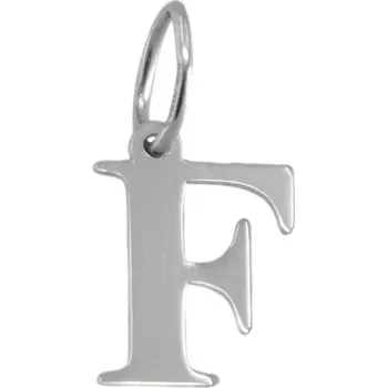 Přívěsek 3791 Zlatý přívěsek z bílého zlata tiskací písmeno F 0,20