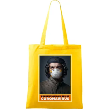 Corona Revolution and resist - Taška bavlněná - 42 x 38 cm ( Žlutá )