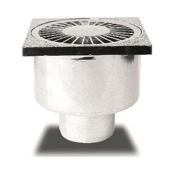 Aliaxis Vpusť podlahová spodní 100x100 DN50 plast barva chrom 067247