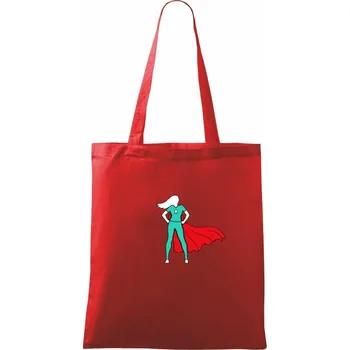 Nákupní taška Super zubařka - Taška bavlněná - 42 x 38 cm ( Červená )