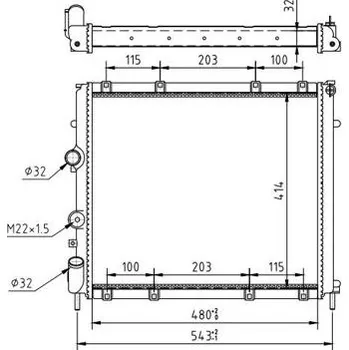 Chladič motoru Chladič, chlazení motoru HART 601 389