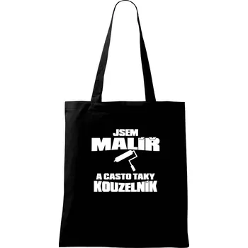 Malíř kouzelník - Taška bavlněná - 42 x 38 cm ( Černá )
