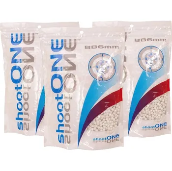 Airsoftová zbraň Kuličky BB 6mm 0,36g 2000 ks bílé shootONE