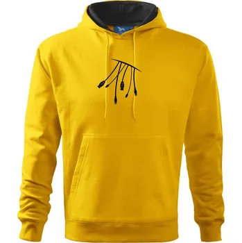 Pánská mikina Konektory - Mikina pánská Cape s kapucí - L ( Žlutá )