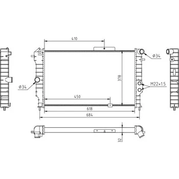 Chladič motoru Chladič, chlazení motoru HART 600 948