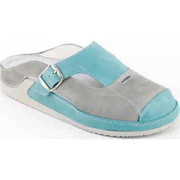 Dámská zdravotní obuv MEDISTYLE PARINA 5P-J17/1 pantofel šedo-zelený, šedo-zelená - 38