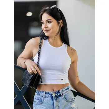 Dámský VSB LOLLY croptop bílý , VELIKOST S/M