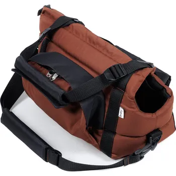 Taška pro psa a kočku Iridog Taška na psa CARRIE no.5 hnědá s černou v31 x š24 x d46 cm