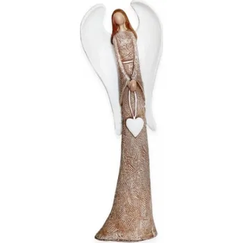 Anděl polyresin 16cm béžová